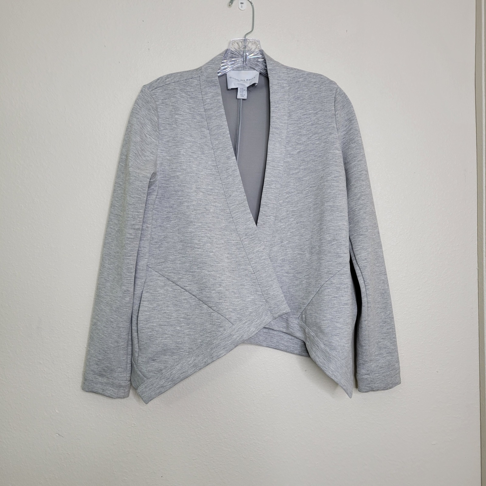 Carolina Belle Open Front Knit Jacket Heather Gray Size Xs